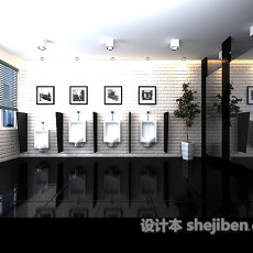 公装厕所3d模型下载