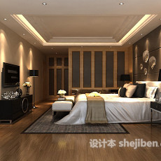 现代卧室3d模型下载