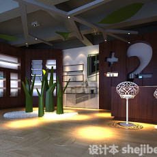 商务展厅3d模型下载