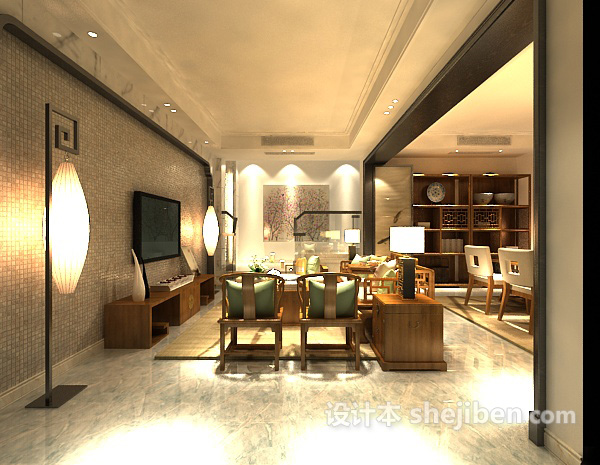 小型客厅3d模型