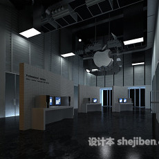苹果手机展厅3d模型下载