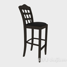 美式风格高脚椅子3d模型下载