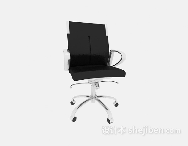 现代风格黑色会议椅3d模型下载