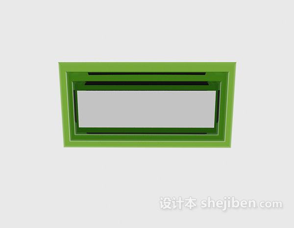 现代风格绿色壁灯3d模型下载