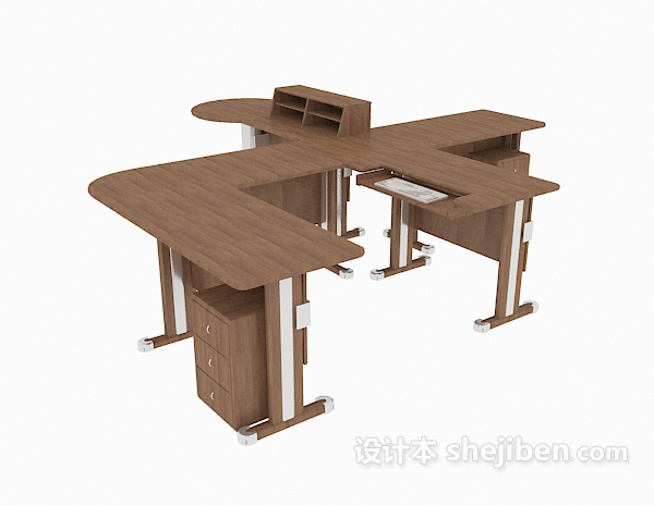 实木组合办公桌