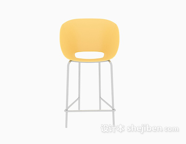 现代风格简约现代吧台椅3d模型下载