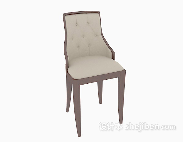 免费欧式靠背休闲椅子3d模型下载