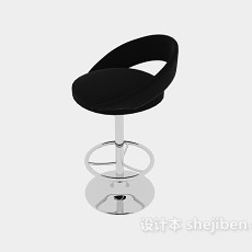 现代黑色高脚椅3d模型下载