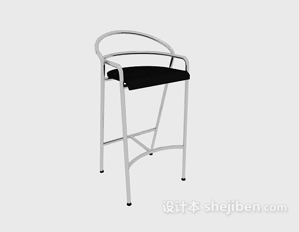 免费金属材料高脚椅3d模型下载