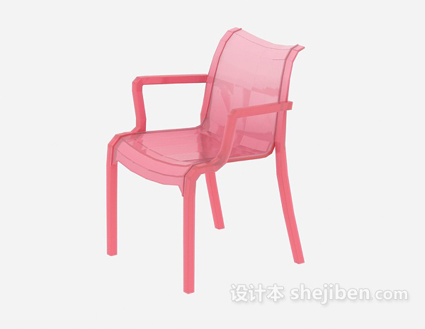 红色塑料休闲椅子