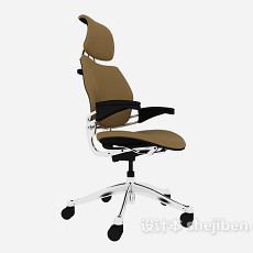 棕色高背办公椅3d模型下载