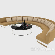 休闲办公沙发3d模型下载