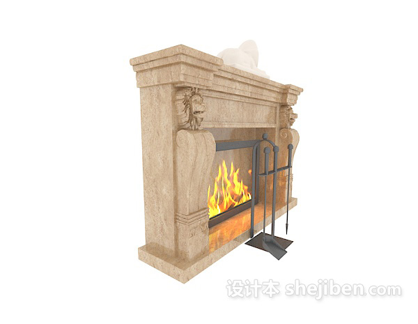 欧式石材壁炉
