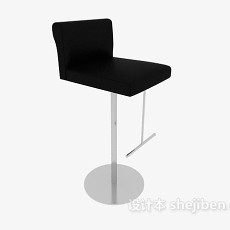 简约黑色高脚椅3d模型下载