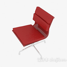 家居红色休闲椅3d模型下载