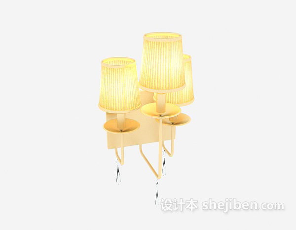 现代风格黄色家居风格壁灯3d模型下载