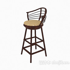 时尚个性高脚椅3d模型下载