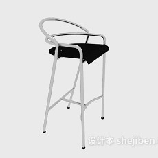 金属材料高脚椅3d模型下载