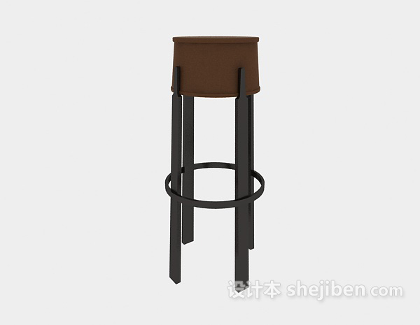 高脚吧台座椅3d模型下载