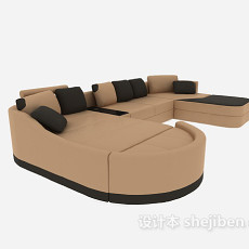 多人组合休闲沙发3d模型下载
