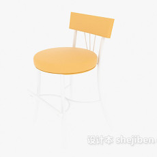 黄色简约家居椅3d模型下载