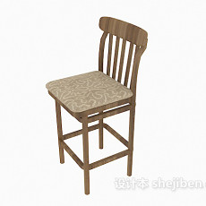 简约风格吧台椅3d模型下载