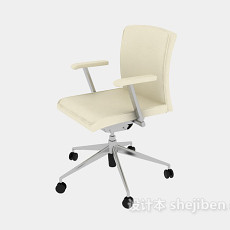 浅色简约办公椅子3d模型下载