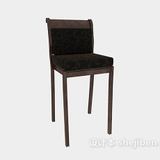 欧式风格简约高脚椅3d模型下载