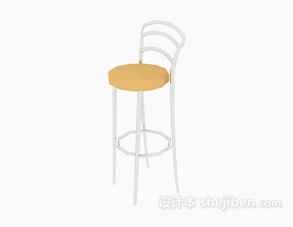 休闲高脚椅3d模型下载