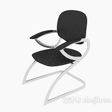 简约风格黑色办公椅3d模型下载