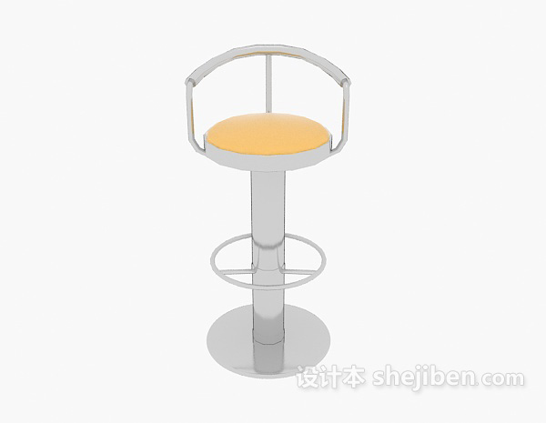 现代风格现代吧台高脚椅3d模型下载