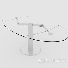 简约玻璃边桌3d模型下载