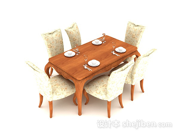现代家居实木餐桌