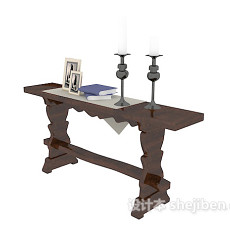 欧式传统古典边桌3d模型下载