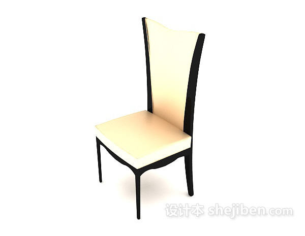 简约高背休闲椅子3d模型下载