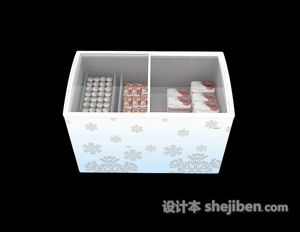 现代风格超市冷藏冰箱3d模型下载