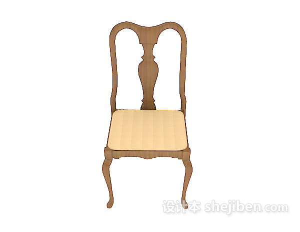 免费简约时尚餐椅3d模型下载