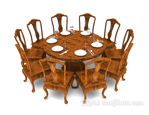 欧式传统家居餐桌