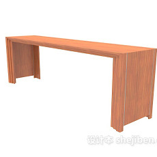 休闲实木长凳3d模型下载