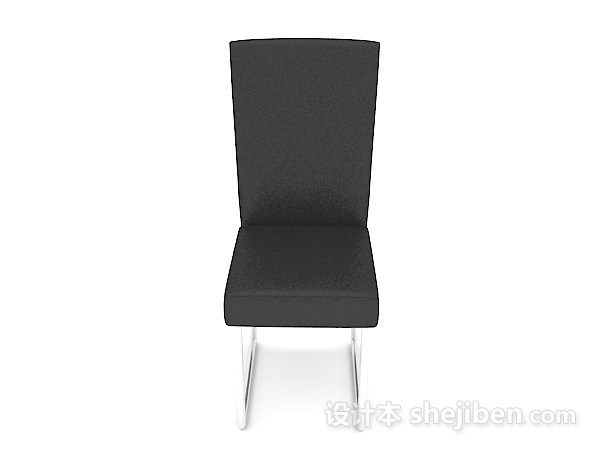 现代风格黑色简约餐椅3d模型下载