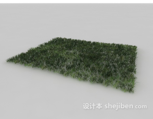 绿色草坪3d模型下载