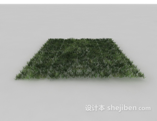 现代风格绿色草坪3d模型下载