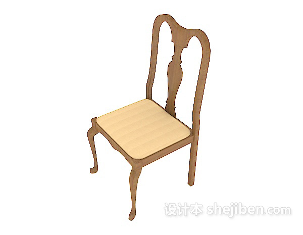 简约时尚餐椅3d模型下载