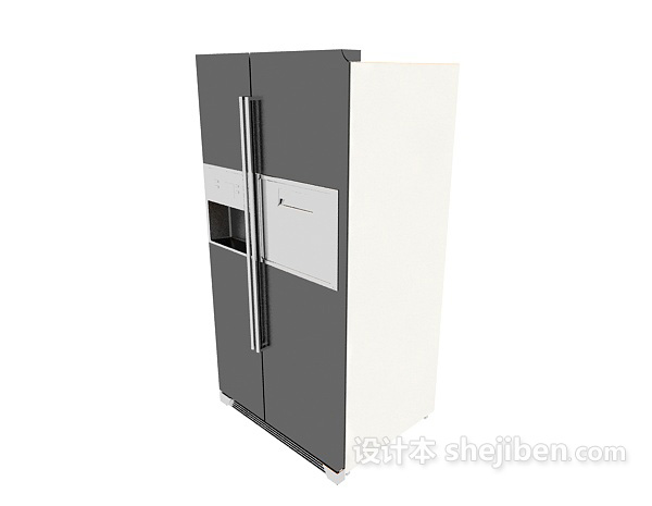 双开门式冰箱冰柜3d模型下载