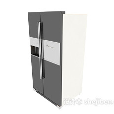 双开门式冰箱冰柜3d模型下载