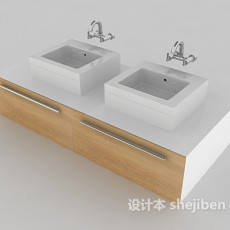 家居简约洗手池3d模型下载
