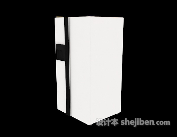 白色冰箱冰柜3d模型下载