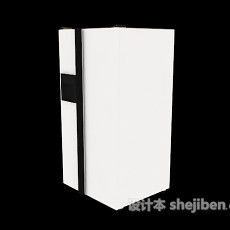 白色冰箱冰柜3d模型下载