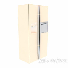 黄色冰箱冰柜3d模型下载