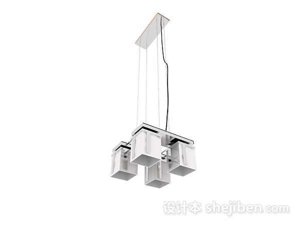 现代风格客厅家具吊灯3d模型下载